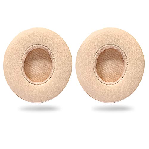 Beats Solo3 Replacement Ear Cushions - Compatible with Solo 2.0 & 3.0 Wireless On-Ear Headphones - Premium Satin Gold Earpads for Comfort & Noise Isolation - Perfect for Music, Gaming & Travel