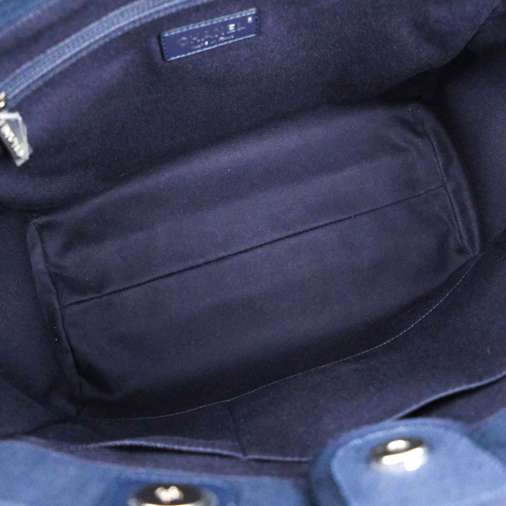 Chanel Canvas Deauville Medium Navy Tote Bag - Luxury Designer Handbag for Women - Perfect for Travel, Work & Everyday Use