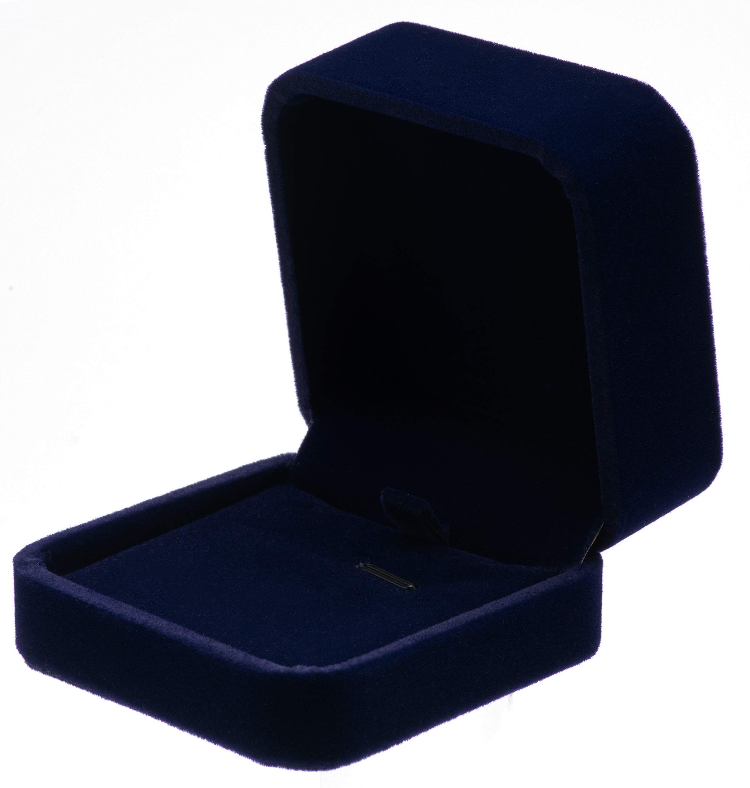Luxury Velvet Jewelry Gift Box for Necklace & Pendant - Elegant Blue Jewelry Storage Case | Perfect for Gifts, Travel & Home Organization