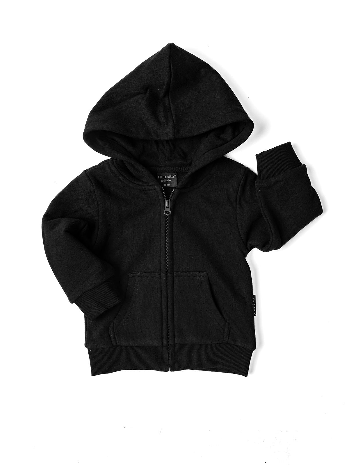 Classic Black Zip-Up Hoodie for Men & Women - Comfortable Casual Wear for Outdoor Activities, Gym, and Everyday Use