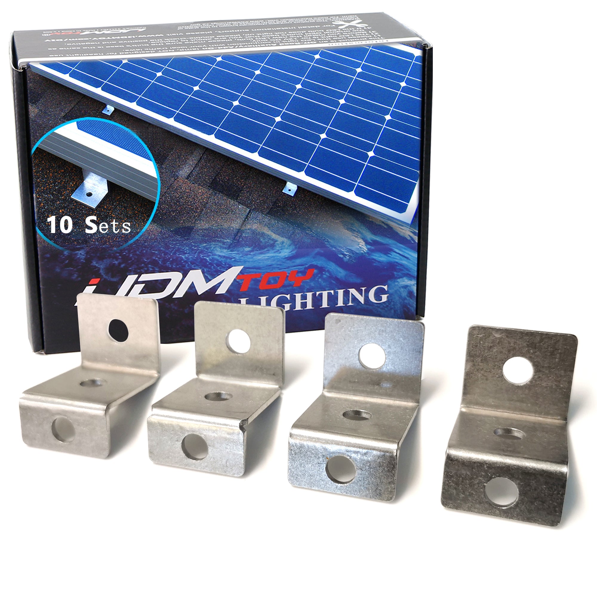 40-Piece Solar Panel Aluminum Z-Shape Mounting Brackets for RV, Boat, and Flat Roof Installation - Durable & Weatherproof for Outdoor Solar Energy Systems