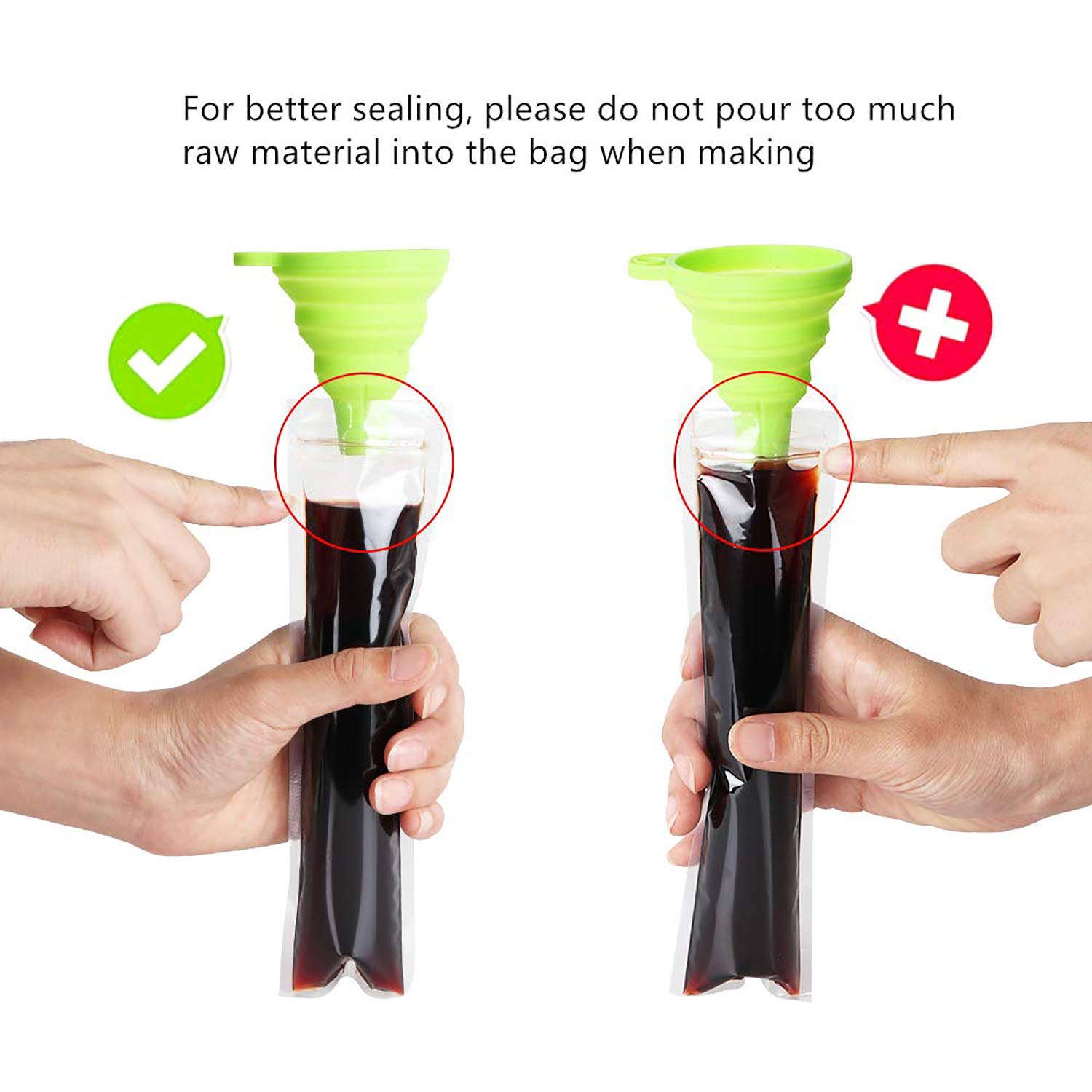 100pcs Reusable Ice Pop Molds - BPA Free & FDA Approved DIY Popsicle Maker Kit with Ziplock Bags for Healthy Homemade Frozen Treats, Ice Lollies, Gogurt & Ice Candy - Perfect for Summer Snacks, Kids Parties & Family Fun