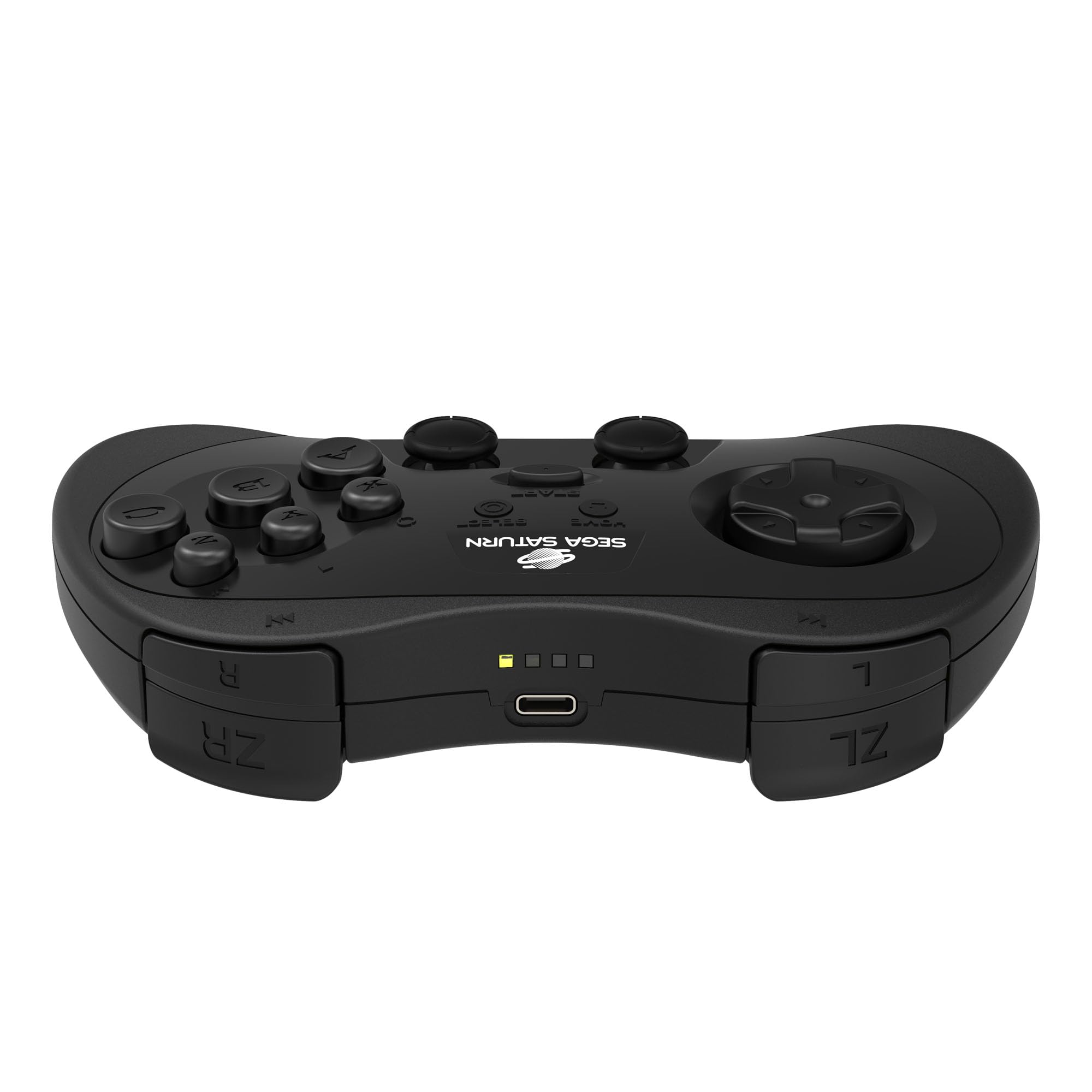 Retro-Bit SEGA Saturn 2.4GHz Wireless Pro Controller - Compatible with Sega Saturn, Genesis Mini, Nintendo Switch, PC & Mac - Dual Receiver Bundle - Black - Perfect for Retro Gaming & Modern Consoles