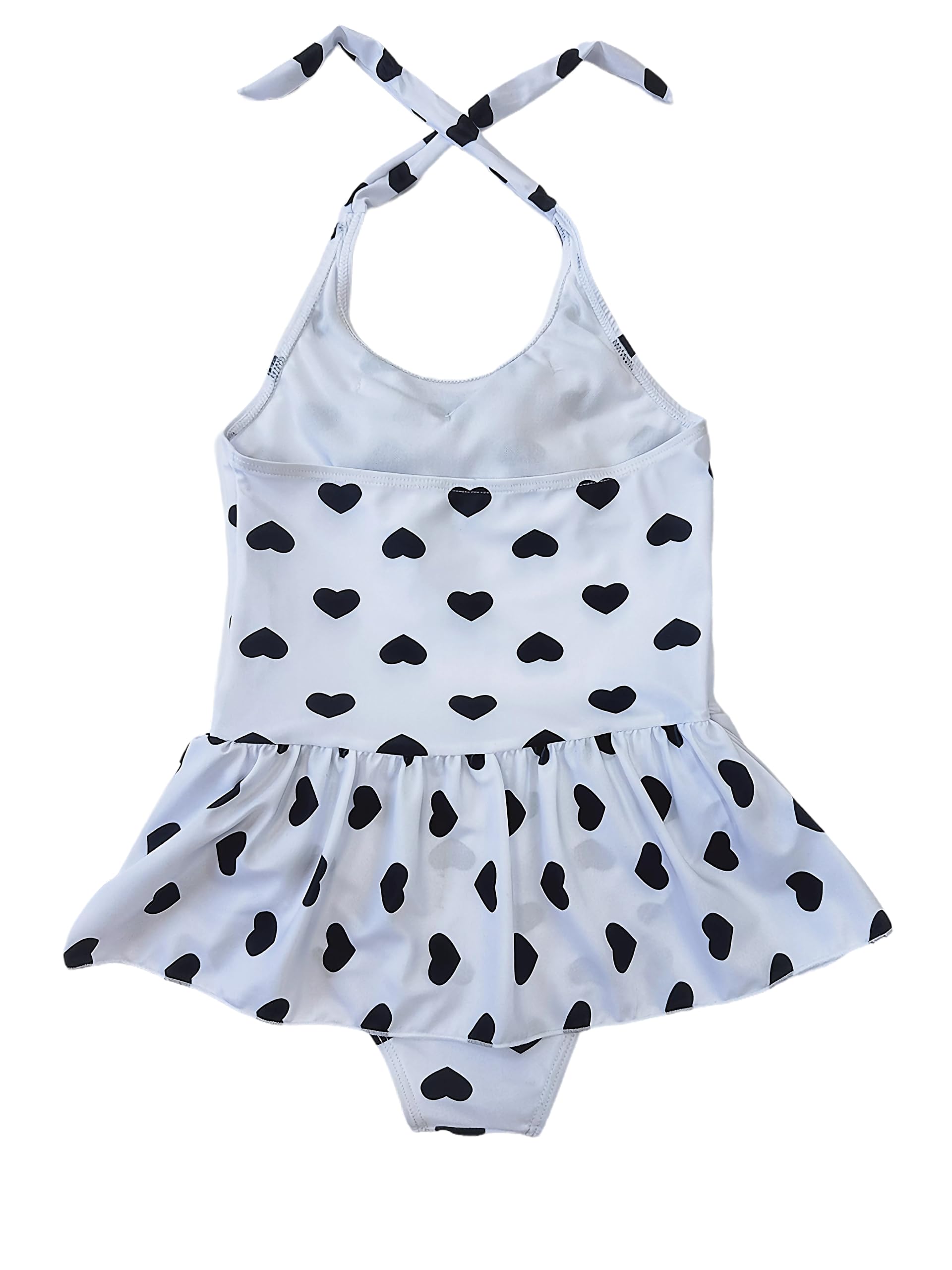 Jastore Girls One Piece Swimsuits - Cute Ruffle Bathing Suit with Matching Headband for Beach, Pool & Summer Vacation
