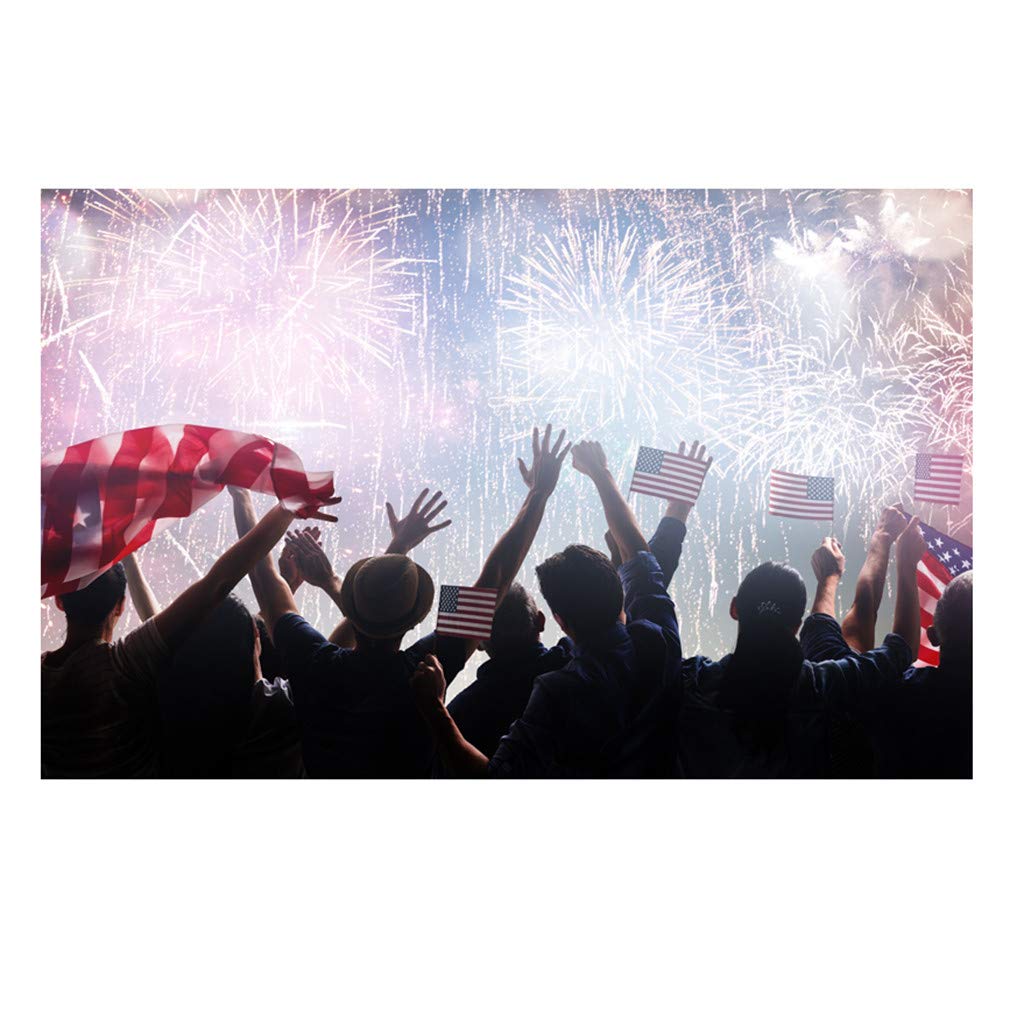 American Flag Vinyl Photography Backdrop - 4th of July Independence Day Party Decor, Patriotic Carnival Background for Photo Booth, Events & Celebrations | Perfect for Festivals, Parades & Family Gatherings