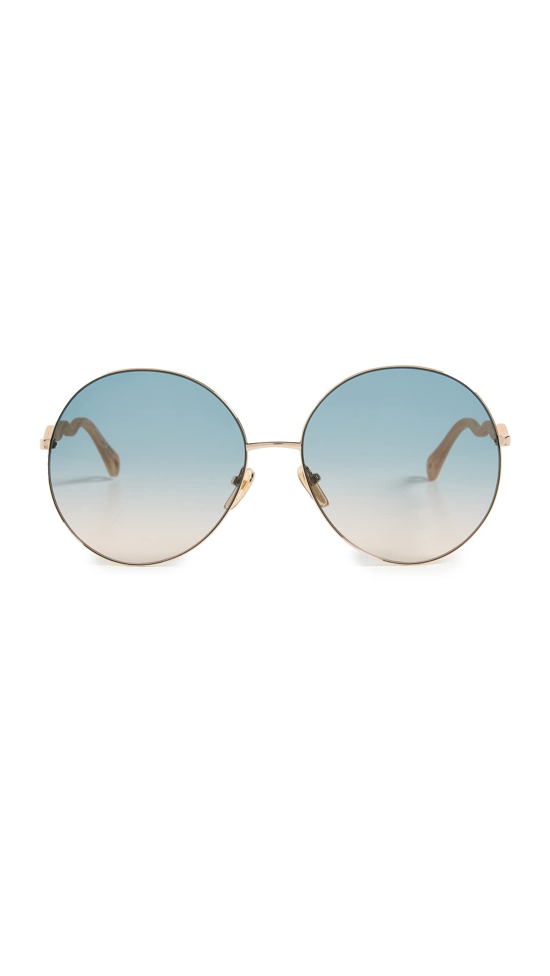 Chloe Women's Noore Round Sunglasses - UV Protection, Polarized Lenses, Fashionable & Lightweight for Outdoor Activities, Driving, and Beach Vacations