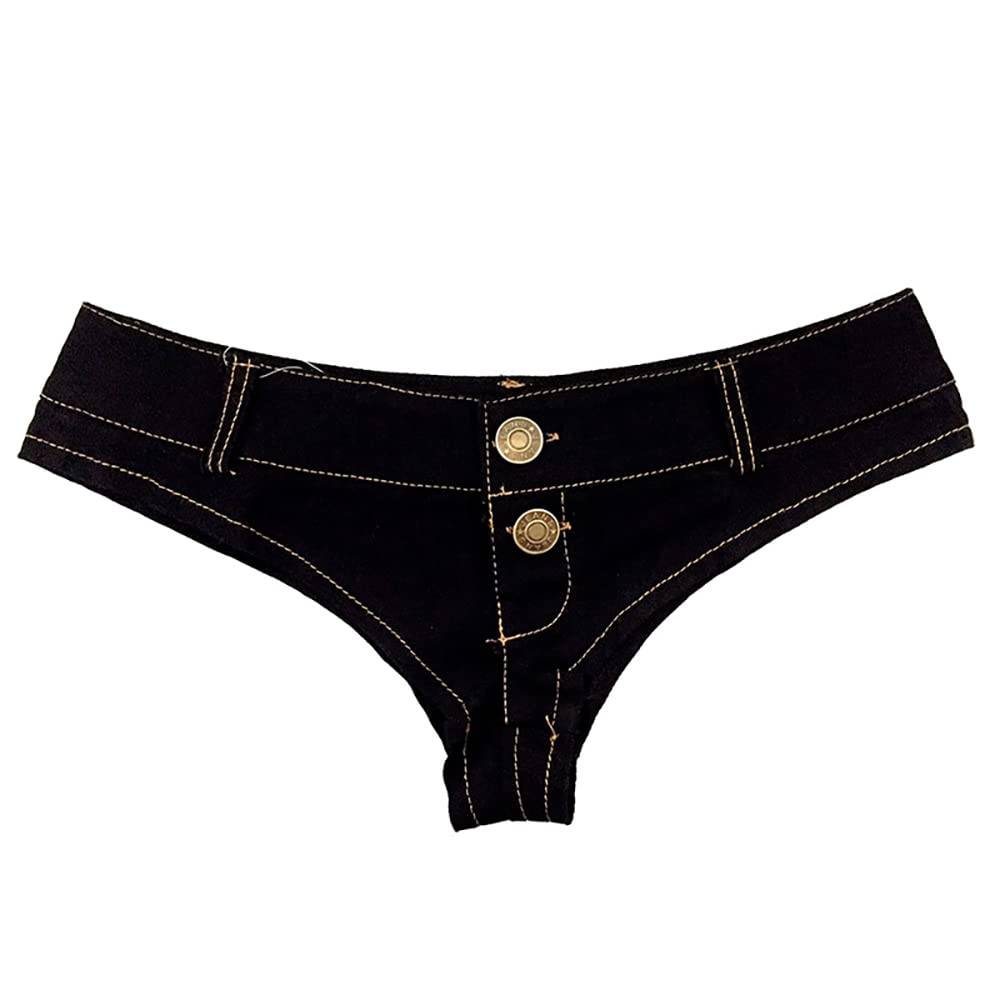 Sexy High Waisted Denim Shorts for Women - Ripped Party Shorts with Thong Cut for Nightclub & Festival Outfits - Perfect for Clubbing, Concerts, and Summer Vacations