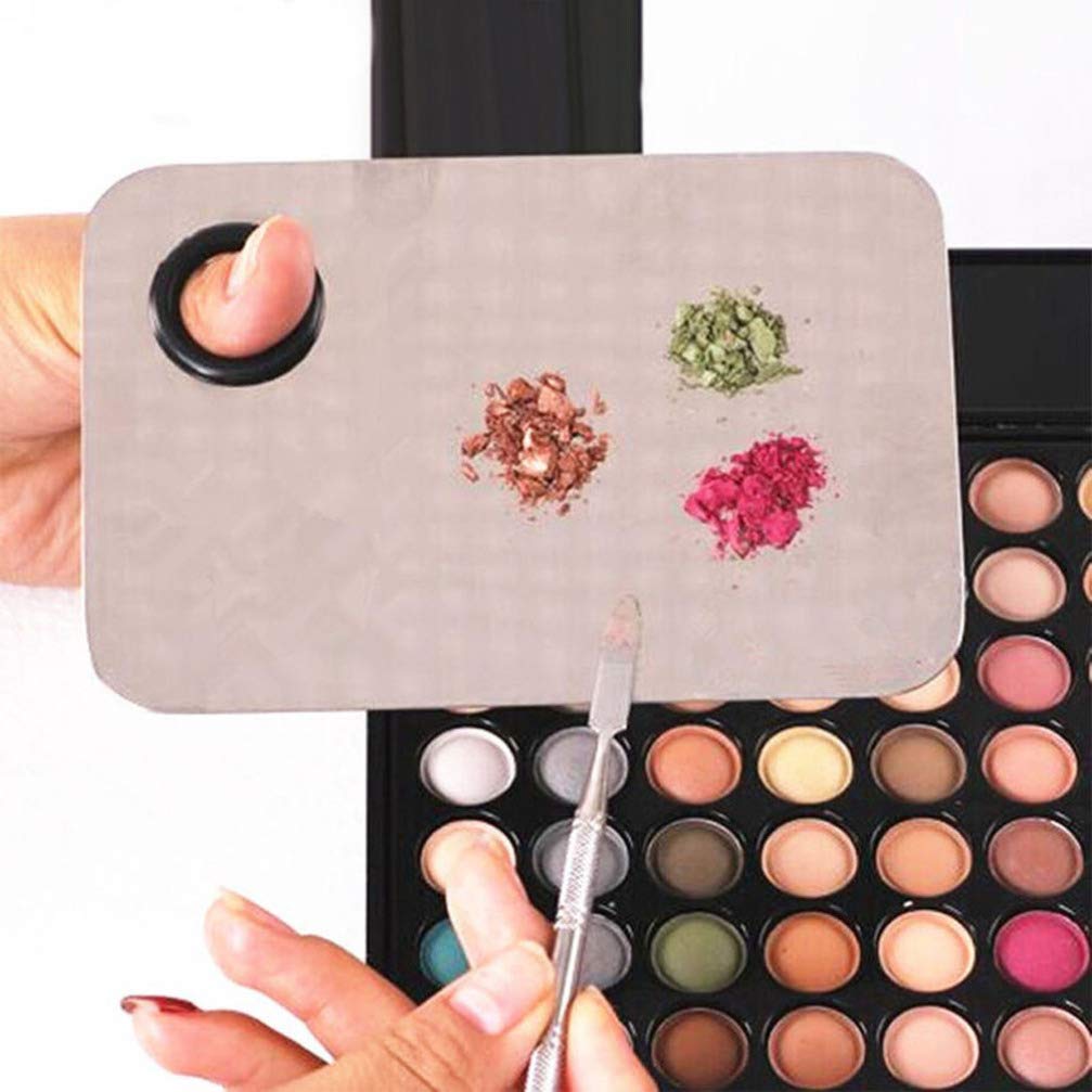 Minkissy Glass Scraper for Makeup & Nail Art - Professional Cosmetic Mixing Palette with Blending Tool - Perfect for Makeup Artists, Lash Extensions & DIY Beauty (Ideal for Salon, Home & Travel Use)