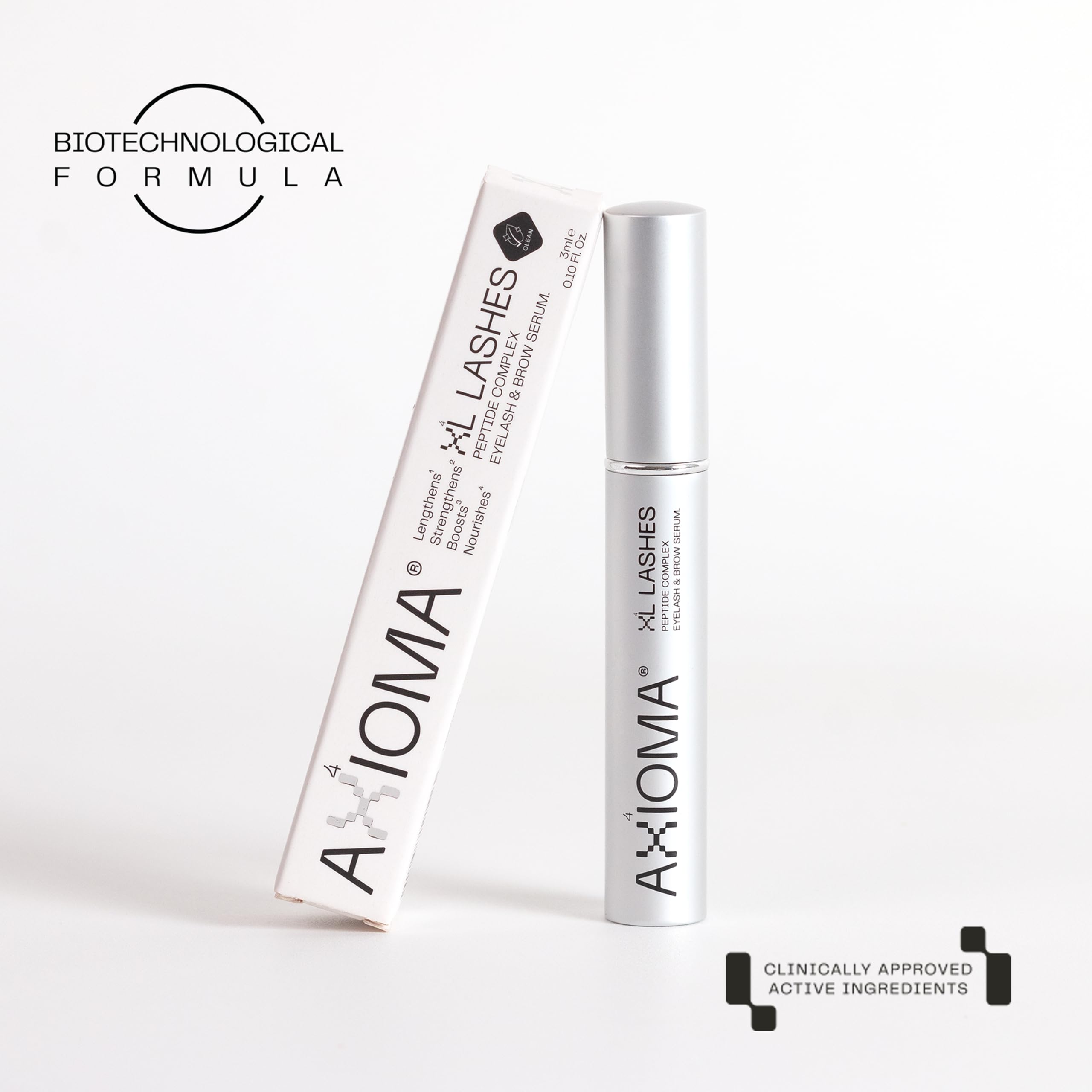 XL Lashes Eyelash & Eyebrow Growth Serum - 3ml Natural Lash Enhancer for Longer, Thicker Lashes & Brows - Perfect for Daily Use & Nighttime Care