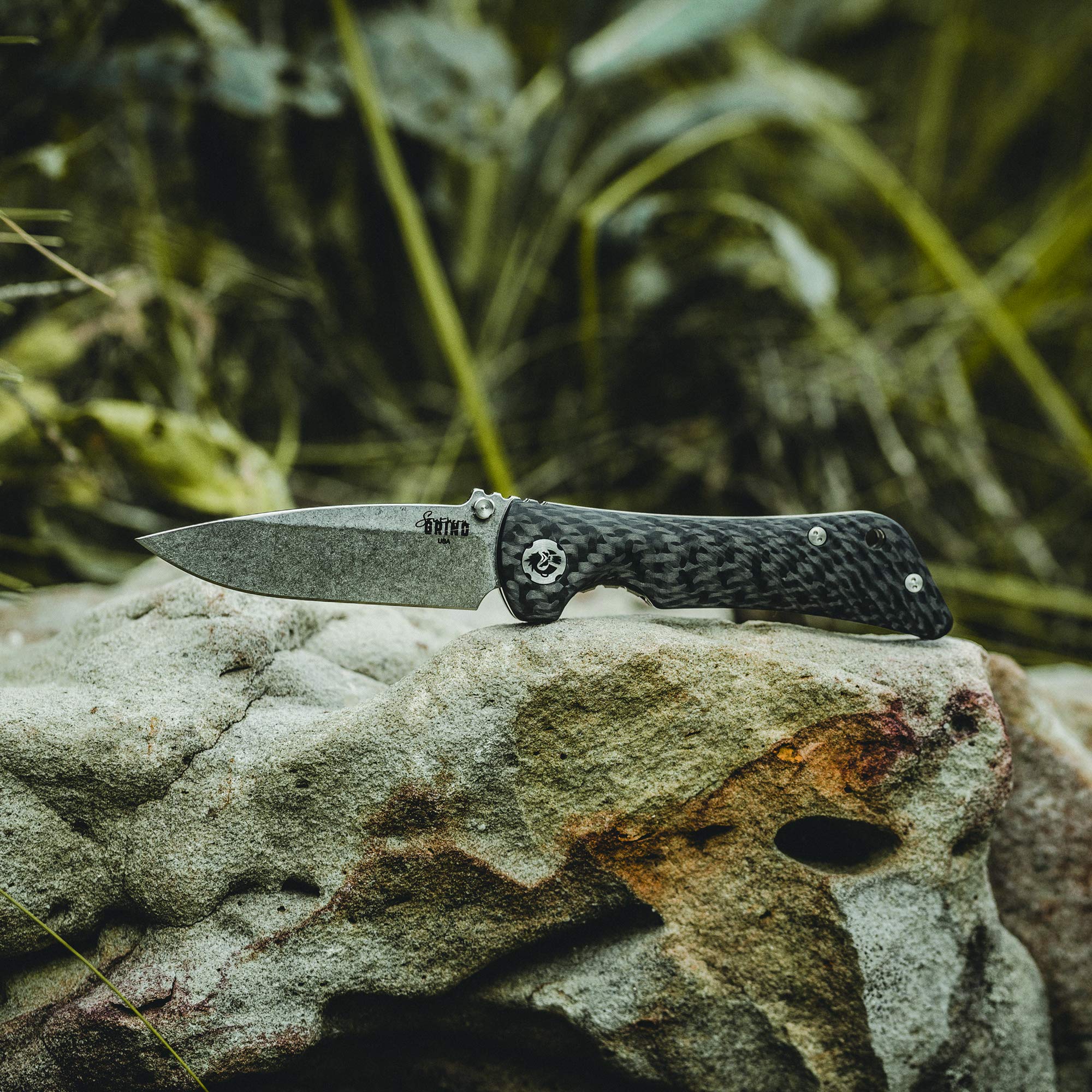 Southern Grind Spider Monkey Drop Point Folding Knife - Carbon Fiber Handle, Razor Sharp EDC Pocket Knife for Outdoor Camping, Hiking & Survival Gear