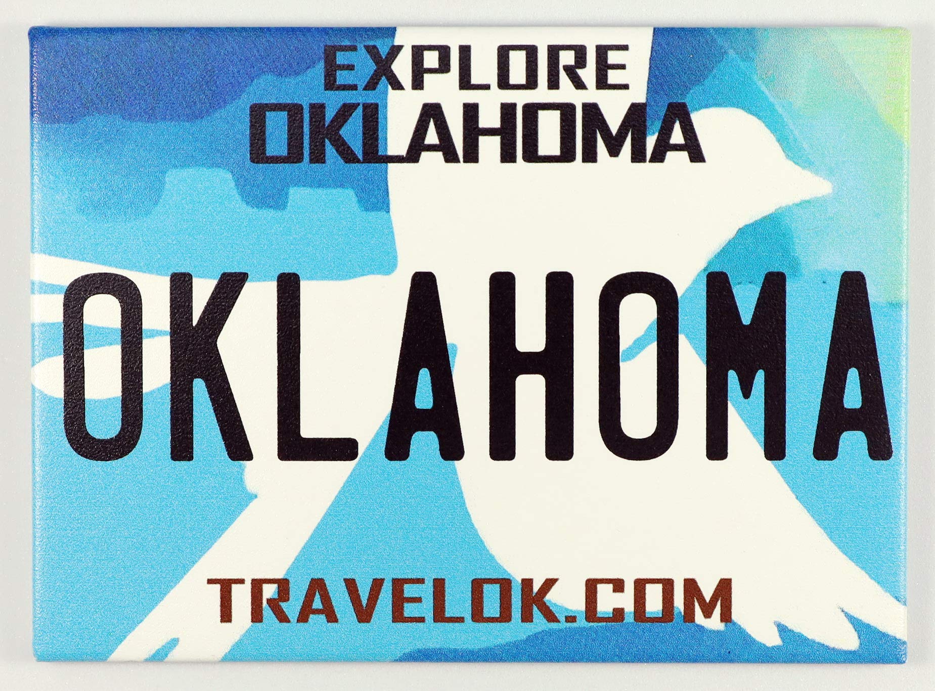 Oklahoma License Plate Fridge Magnet - 2.5