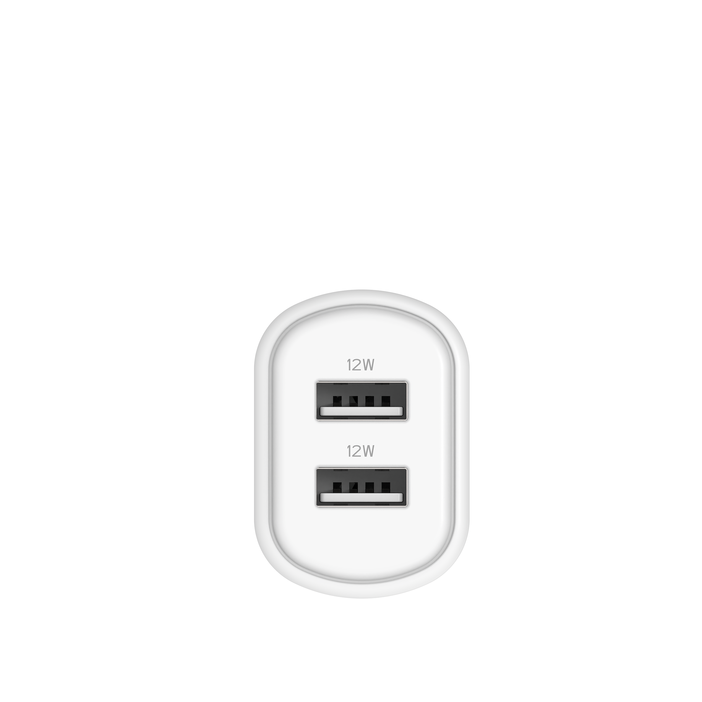 12W USB A Dual Port Wall Charger - Fast Charging Adapter for iPhone, Android, Tablets - Perfect for Home, Office, Travel