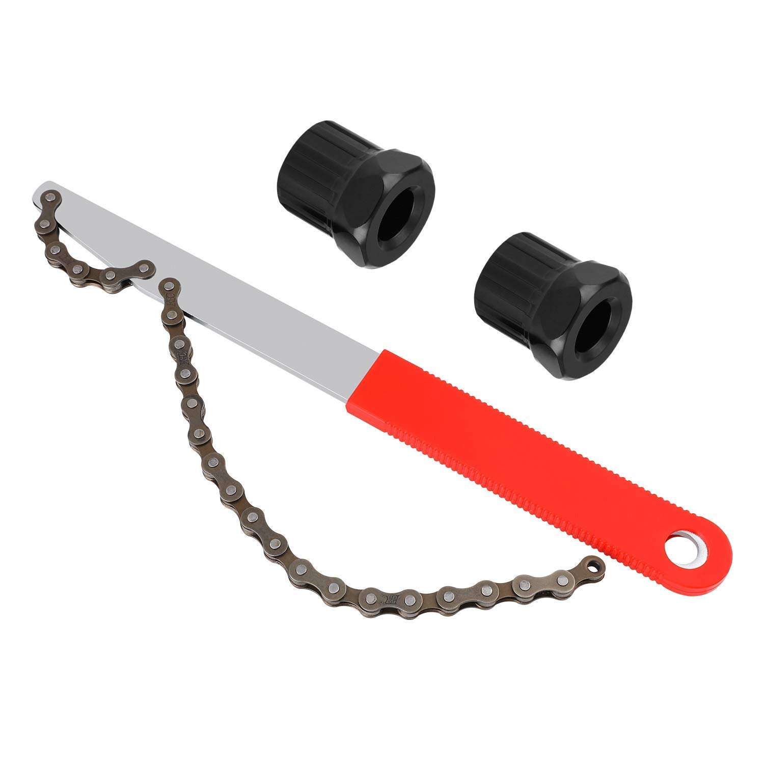 Oumers Bike Cassette Removal Tool Kit - Freewheel Remover with Chain Whip & 2 Lock Ring Tools - Professional Bicycle Sprocket Repair Kit for Mountain & Road Bikes - Perfect for Home Mechanics & Bike Shops