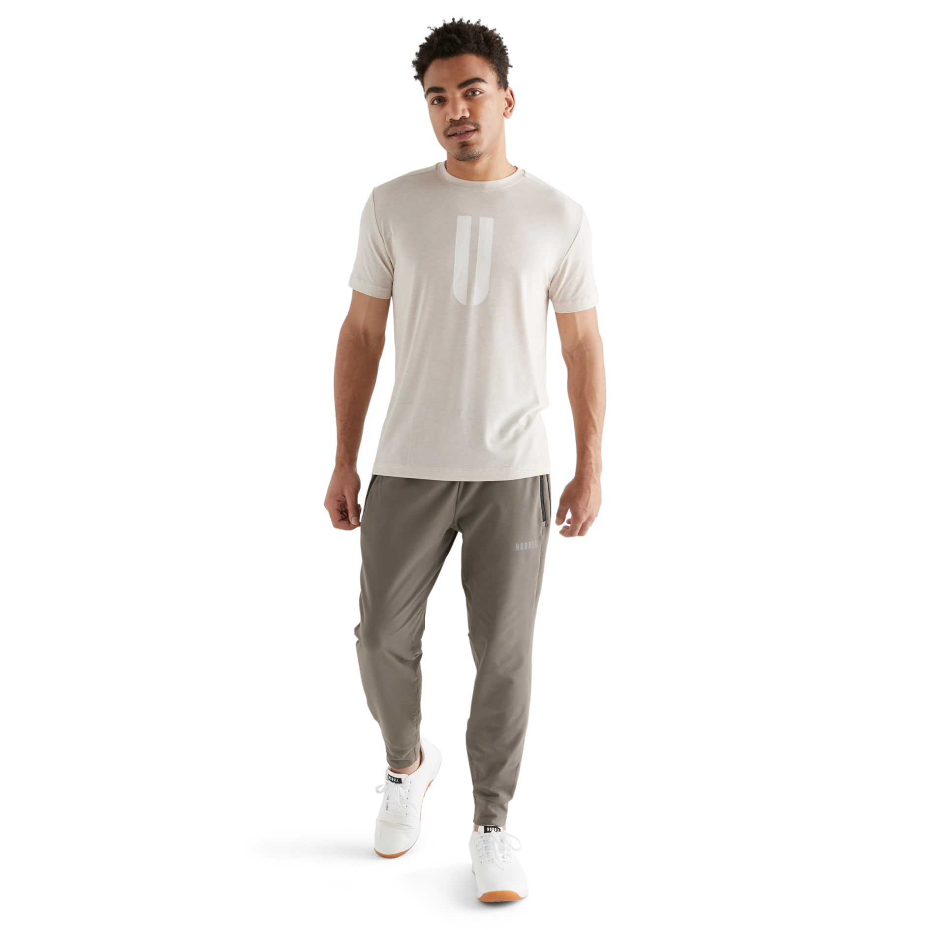 Men's Horns Graphic T-Shirt in Oatmeal - Soft Cotton Casual Tee for Everyday Wear & Street Style Outfits
