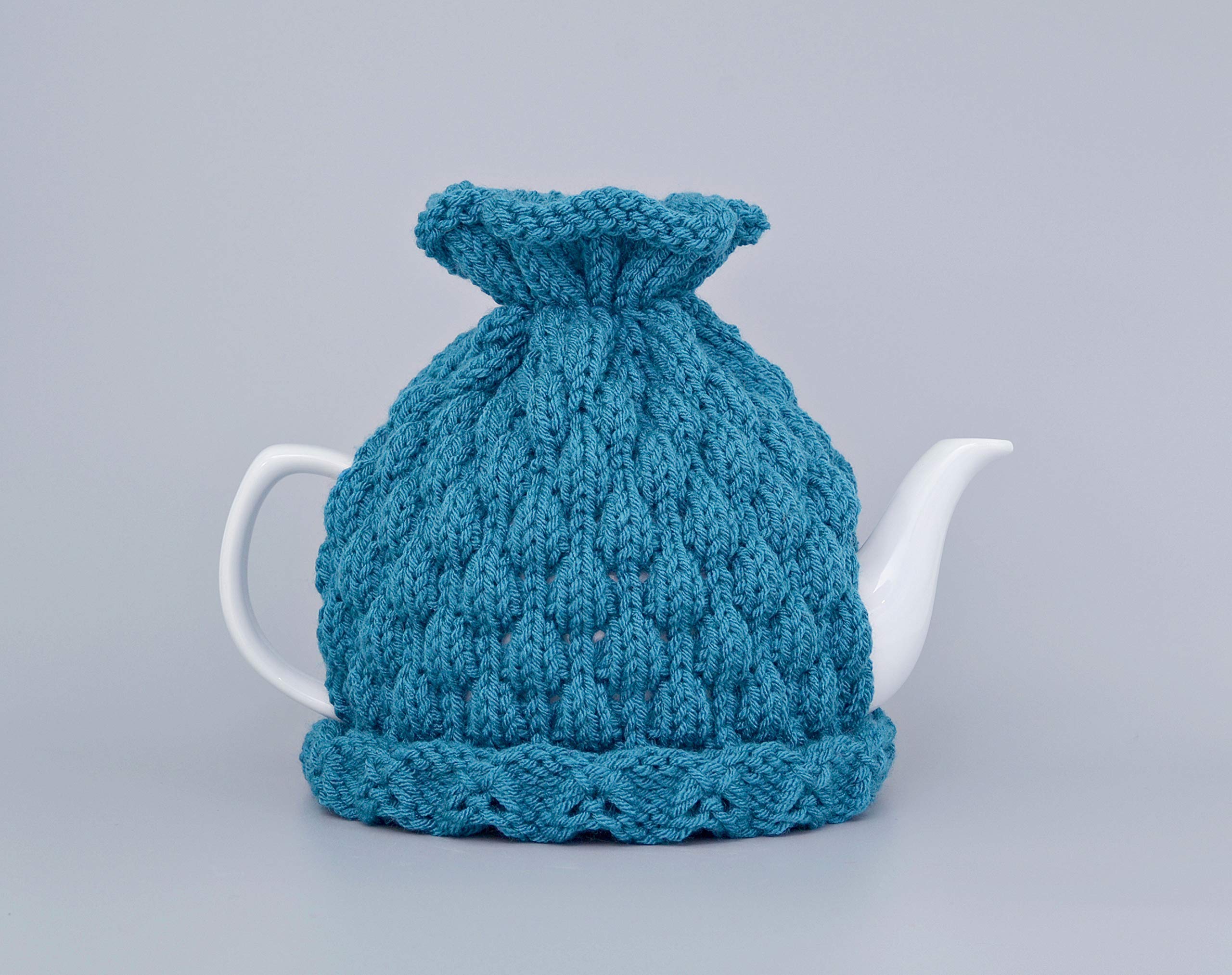 Hand-Knitted Teal Green Teapot Cozy - Elegant Tea Accessory for Kitchen Decor & Breakfast Table | Hygge Home Gift for Tea Lovers (Perfect for Afternoon Tea & Cozy Home Decor)