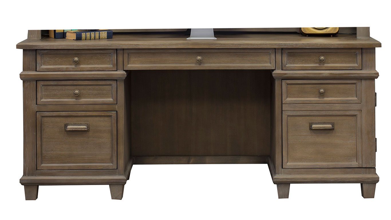 Martin Furniture Weathered Dove Credenza - Stylish Buffet Cabinet for Dining Room, Living Room & Entryway Storage