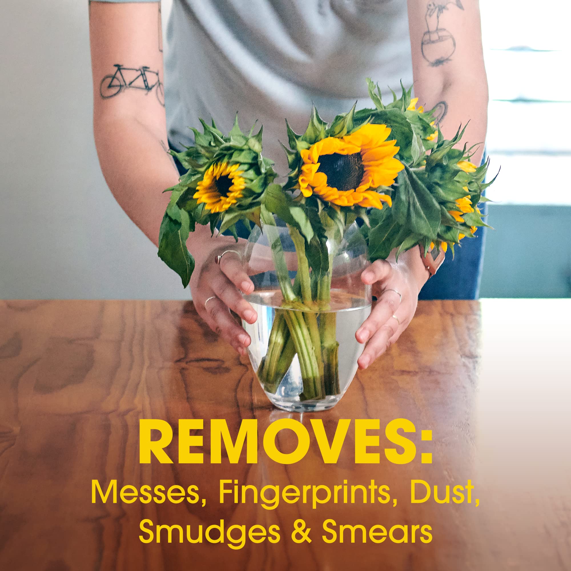 Pledge Expert Care Enhancing Wood Wipes - Lemon Scent, 24 Count (Pack of 6, 144 Wipes) - Perfect for Cleaning & Polishing Wood Furniture, Floors & Cabinets