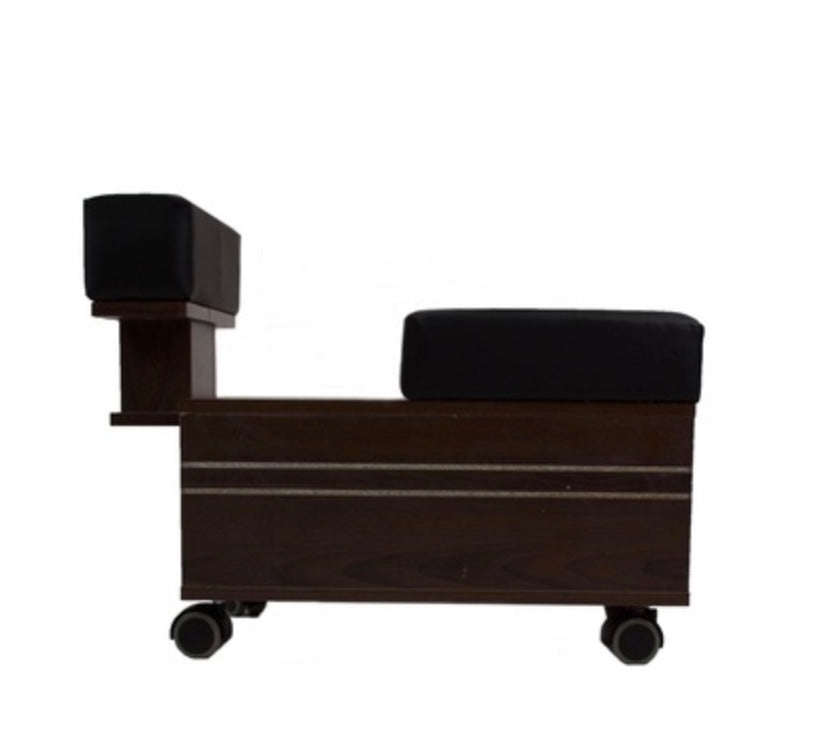 Alera II Pedicure Stool - Adjustable Rolling Stool for Salon, Spa & Nail Technicians - Ergonomic Design with Wheels & Footrest - Perfect for Manicures, Pedicures & Beauty Services