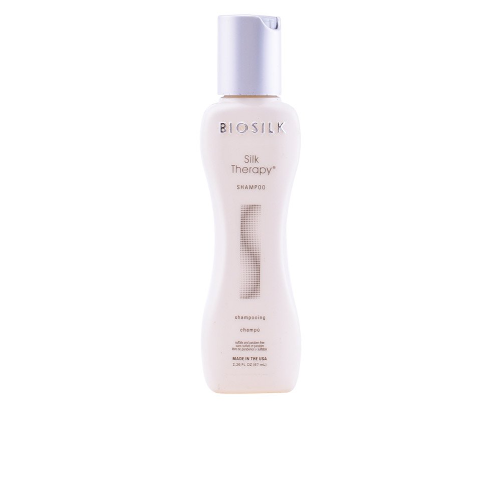 Biosilk Silk Therapy Shampoo - 2.26 oz Travel Size for Men & Women - Sulfate Free Hair Care for Smooth & Shiny Hair - Perfect for Gym, Travel & Daily Use