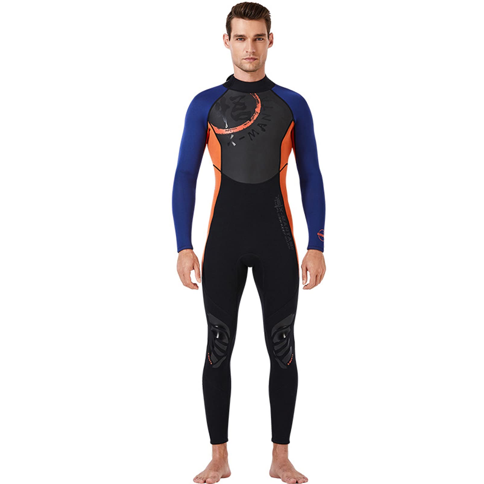 3mm Neoprene Wetsuit for Men & Women - Long Sleeve Back Zip Diving Suit for Surfing, Swimming & Water Sports | Warm Thermal Protection for Scuba Diving, Snorkeling & Beach Activities