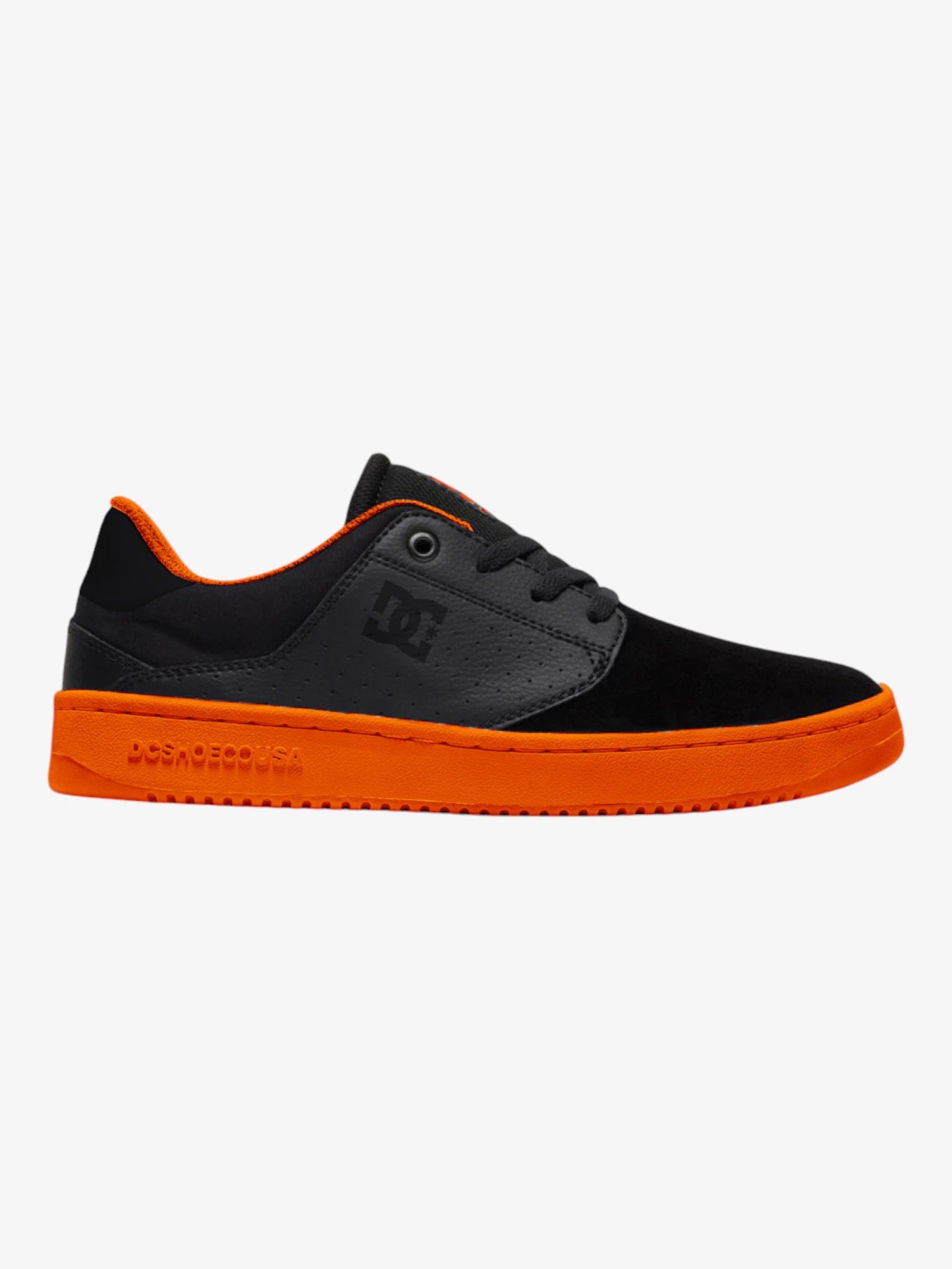 DC Plaza TC TX SS Skate Shoes for Men - Black & Orange High-Performance Sneakers for Street Skating & Casual Wear