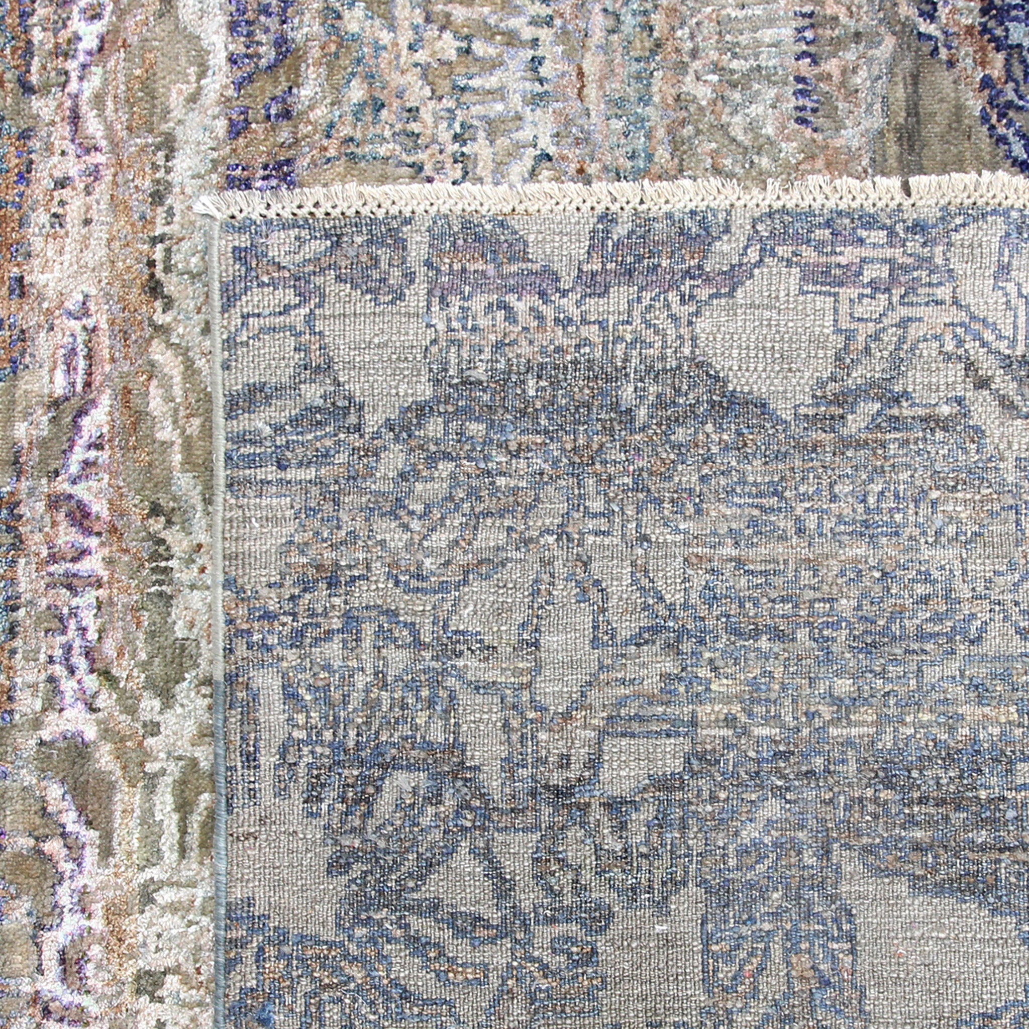 Luxury Brown Transitional Wool Silk Blend Rug 15'8 x 20'3 - Perfect for Living Room, Bedroom & Office Decor
