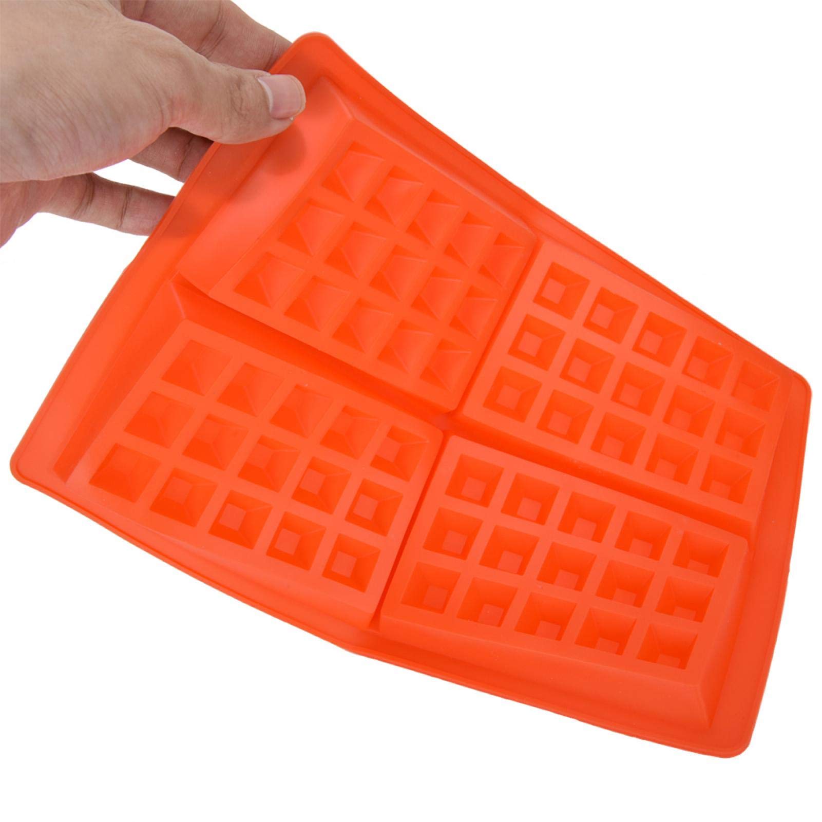 Non-Stick Silicone Waffle Mold - 4/5 Cavity Baking Pan for Cakes, Muffins & Chocolate - Perfect for Home Baking, Party Desserts & DIY Treats