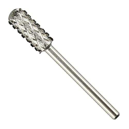 **Ianblues Rounded Top Nail Drill Bit - Small Barrel with Teeth for Manicure & Pedicure, E-File Bit for Gel & Acrylic Nails Removal, 3/32