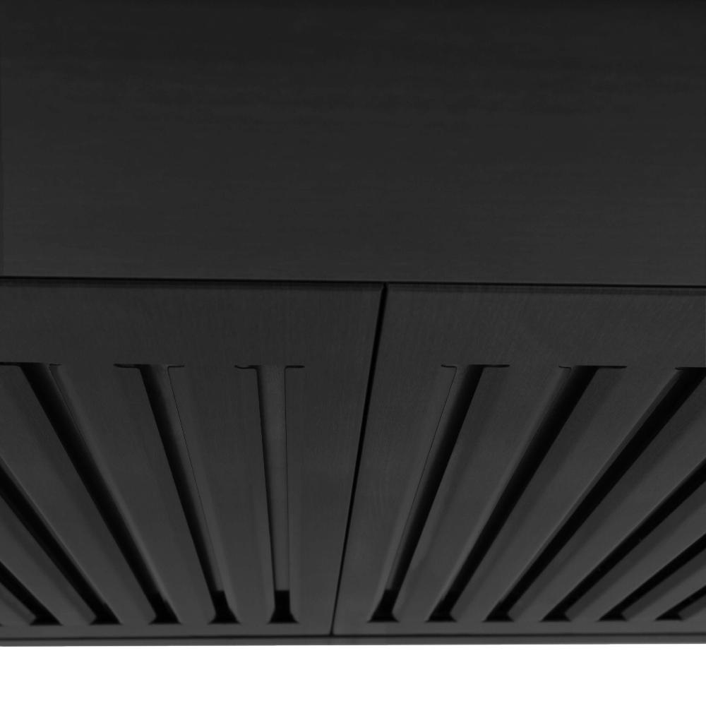ZLINE 48-inch Black Stainless Steel Kitchen Package - Dual Fuel Range, Range Hood & Microwave Drawer (4KPR RABRH48 MW) | Premium Appliance Bundle for Modern Kitchens, Home Renovations & Chef-Inspired Cooking Spaces