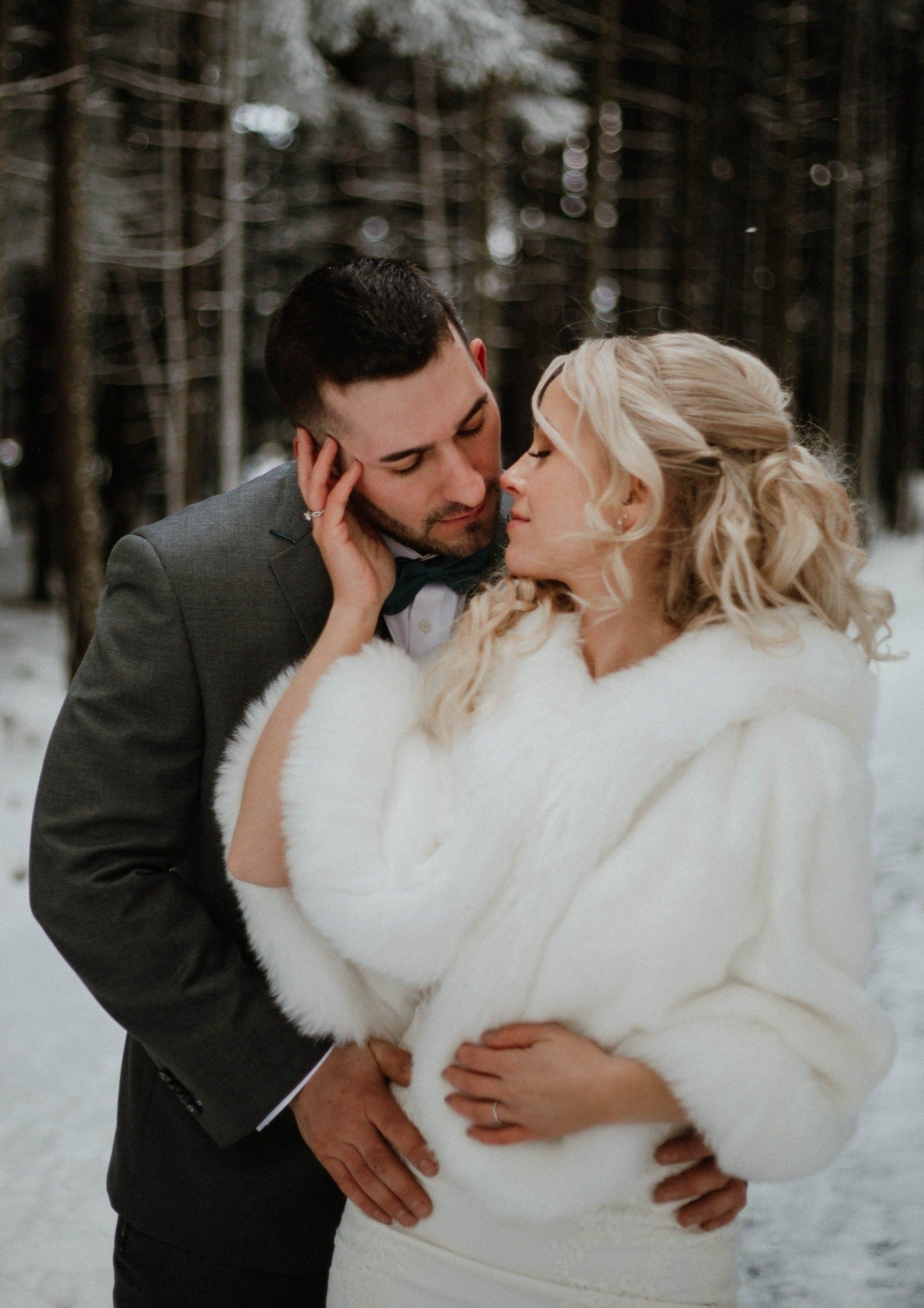 Ivory White Fur Cape - Elegant Winter Shawl for Women | Juliet Wht01 | Perfect for Weddings, Parties & Cold Weather Fashion