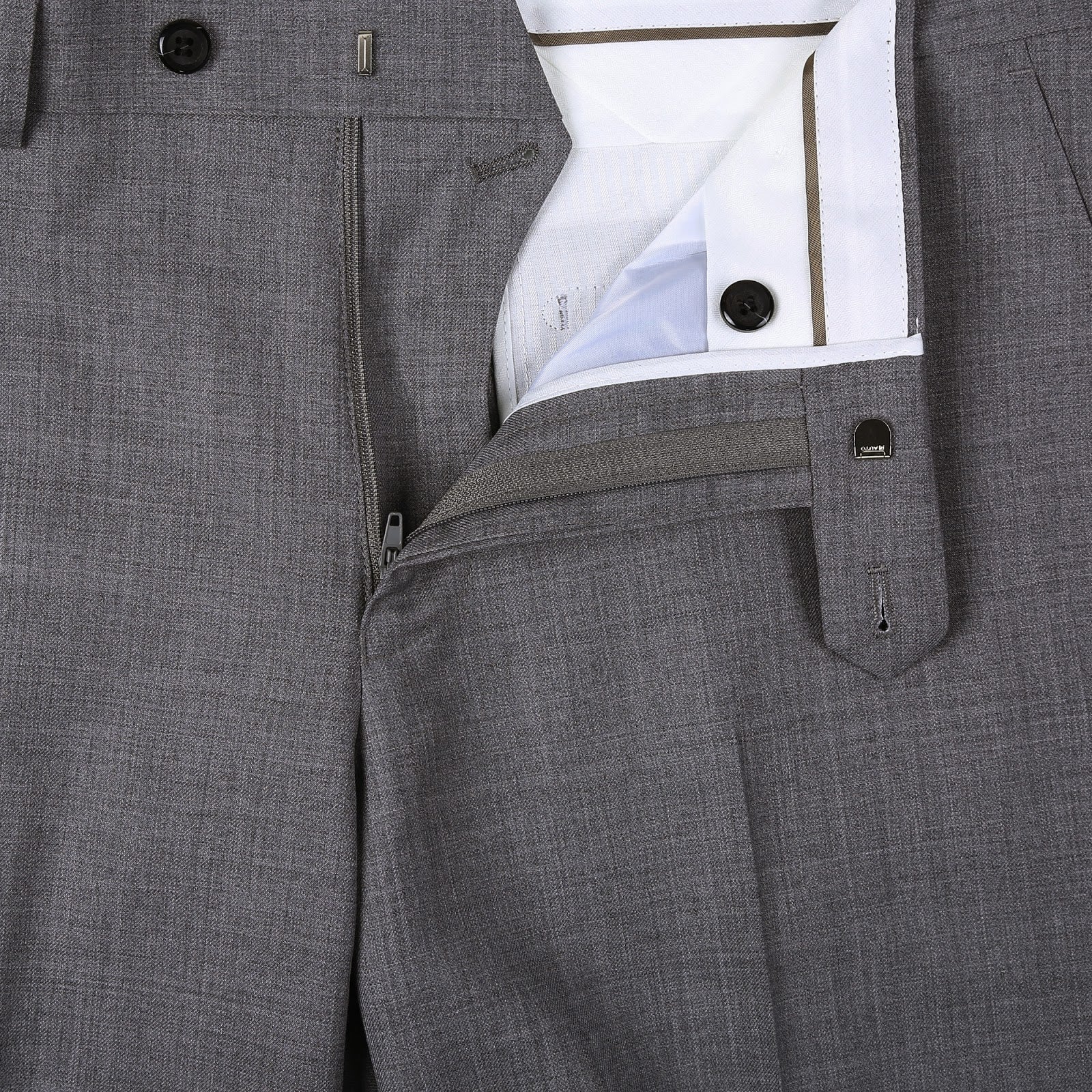 Alessandro Vitello by Renoir Dark Grey 2-Piece Classic Fit Notch Lapel Wool Suit - Perfect for Business Meetings, Weddings & Formal Events