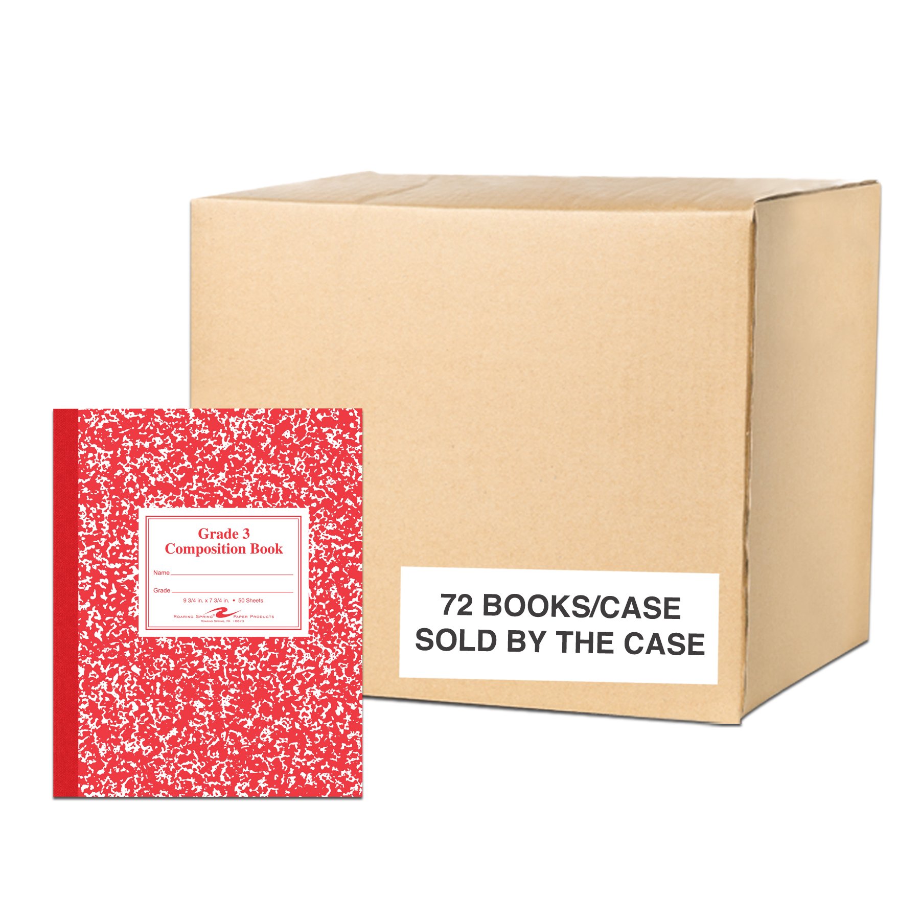 Roaring Spring 48-Pack Grade One Wirebound School Notebooks - 10.5