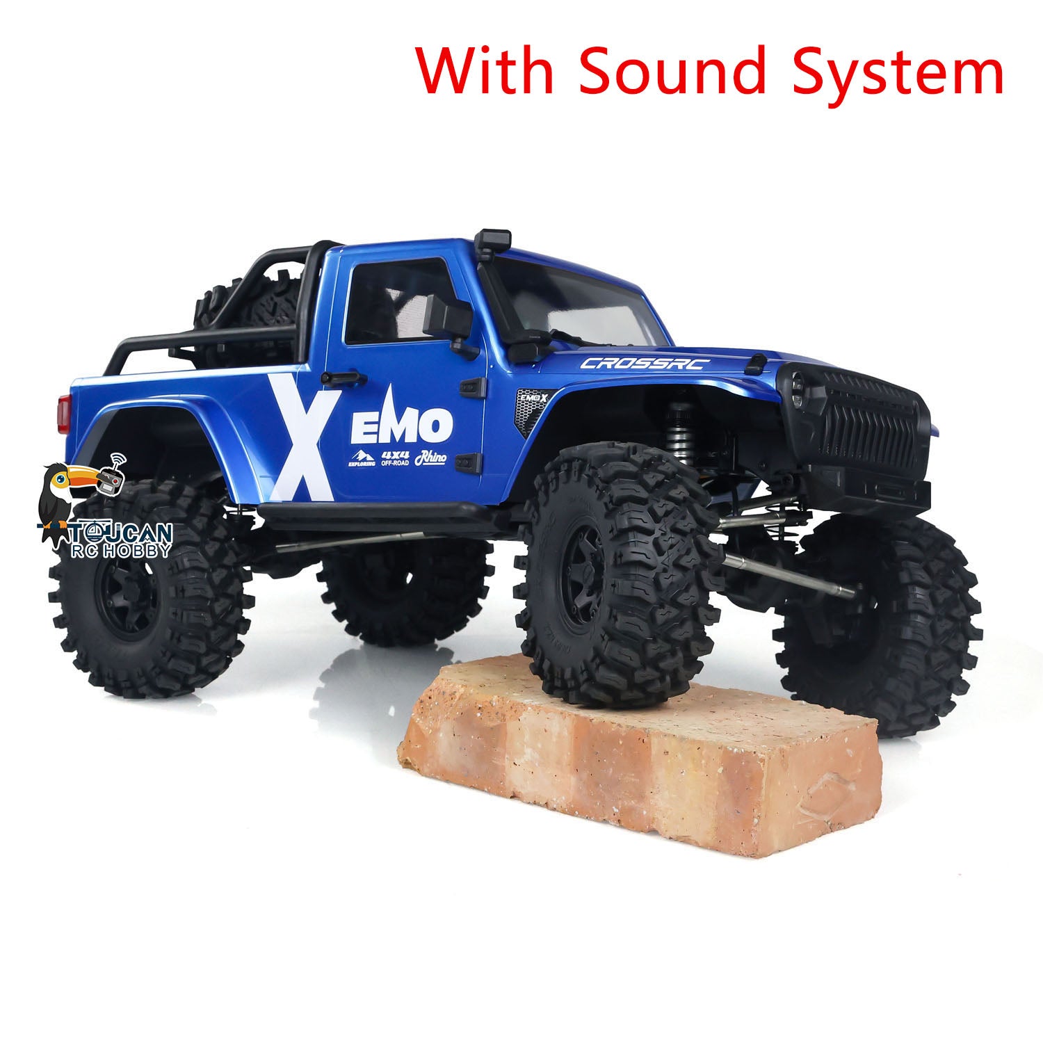 1/8 Scale CROSS RC EMOX 4WD Off-Road RC Crawler Truck with Light & Sound, 2-Speed Transmission - Ready-to-Run Hobby Grade Remote Control Car for Rock Crawling, Trail Adventures & Backyard Driving