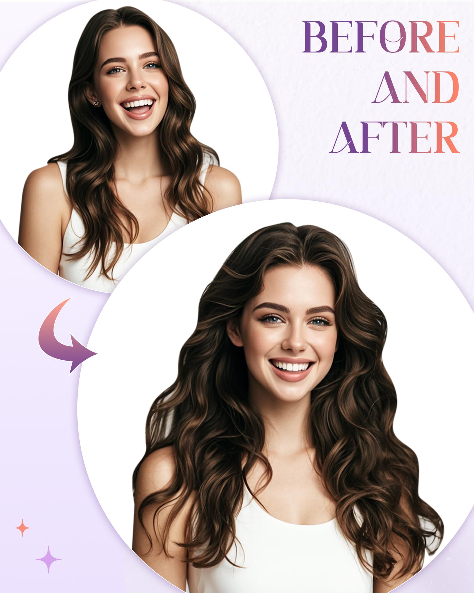 LaaVoo 22 Inch Human Hair Weft Extensions - Dark Brown to Light Brown Ombre Balayage, Double Weft, 100g, Long Straight Sew-in Hair for Natural Look | Perfect for Daily Styling, Parties & Special Occasions