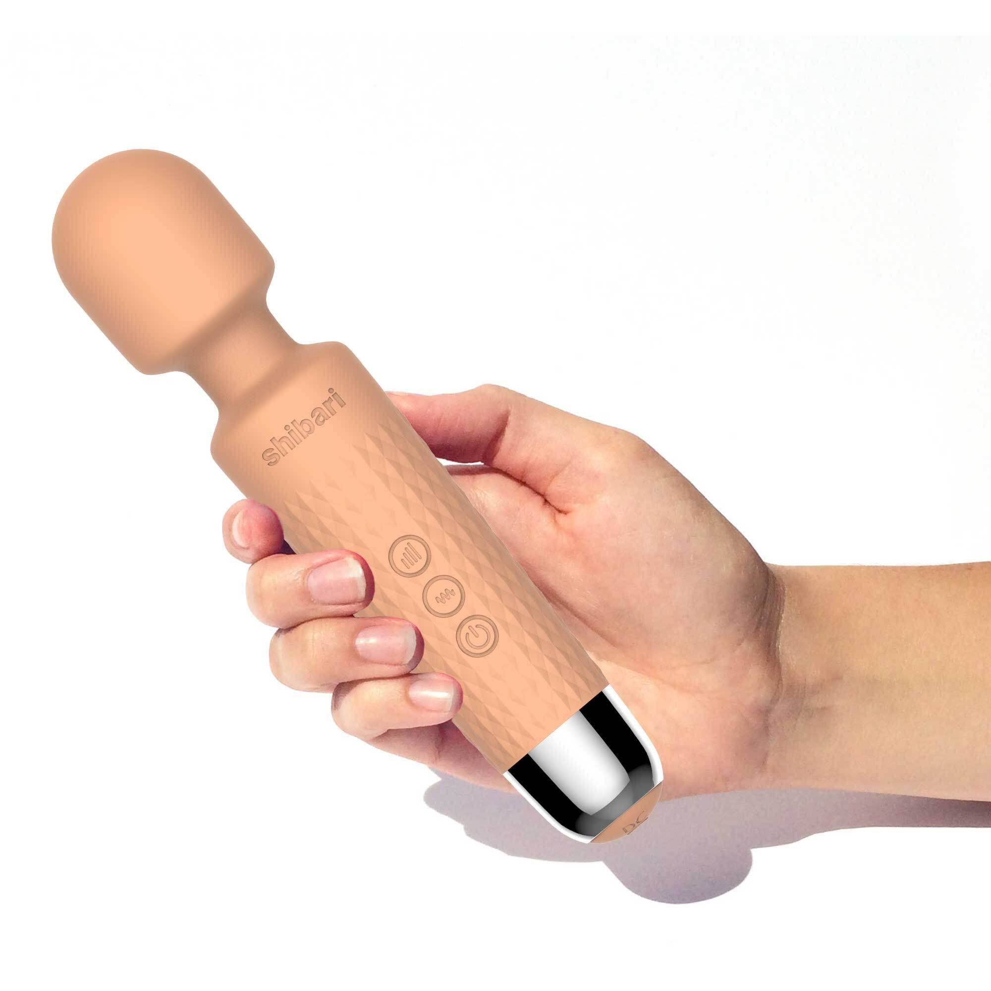 Shibari Mini Halo Vibrator - Powerful Cordless & Waterproof Wand Massager for Women, Quiet Clitoral Stimulator with High-Intensity Vibrations - Adult Sex Toy for Solo Play, Couples Intimacy & Sensual Massage (Peach)