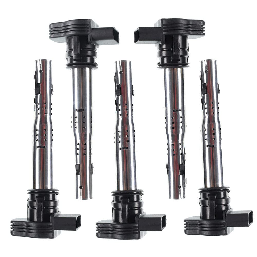 LianCi 5-Pack Ignition Coils Compatible with Lamborghini Seat 2.5L - High Performance Replacement Coils with Free Returns - Perfect for Engine Tune-Ups & Performance Upgrades