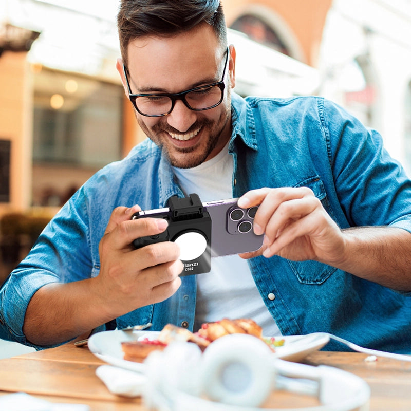 Ulanzi CG 02 Smartphone Camera Grip with Bluetooth & Fill Light 3282B - Perfect for Vlogging, Live Streaming & Content Creation
