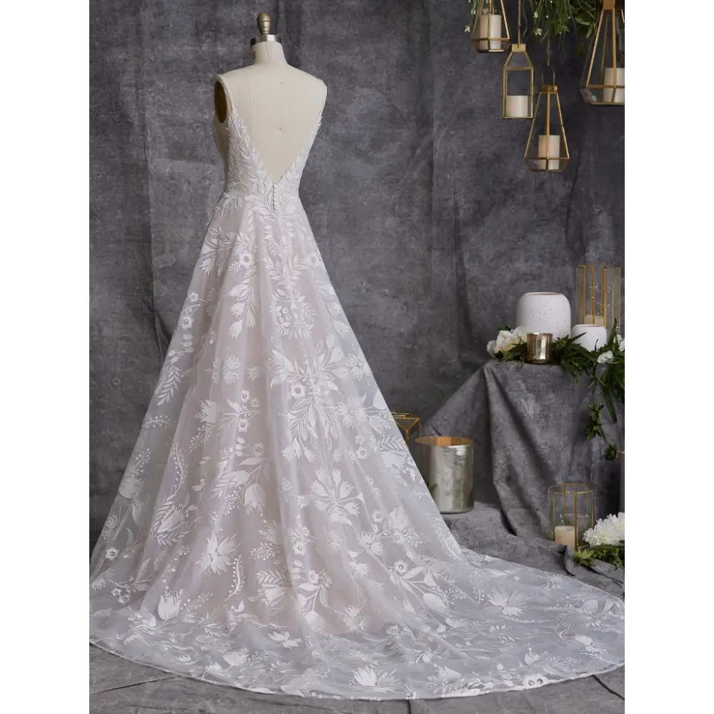 Keisha by Maggie Sottero - Elegant Lace Wedding Dress for Brides | Perfect for Church Ceremonies & Beach Weddings