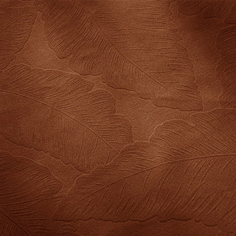 Luxury Velvet Leaf Embossed Blackout Curtains for Bedroom - Custom Room Darkening Drapes for Living Room, Nursery & Home Decor
