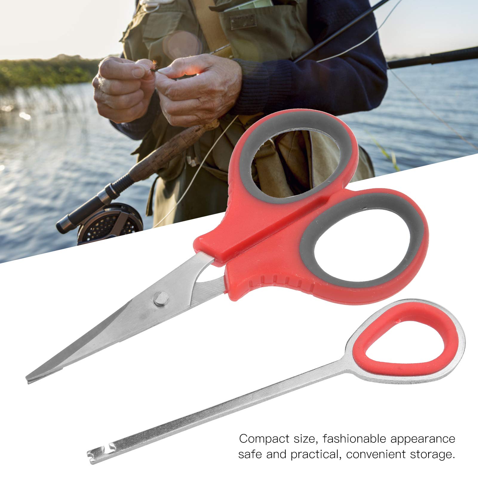 2-Pack Stainless Steel Fish Cutting Scissors - Fishing Lure Cutter & Hook Remover Set (Blue) | Perfect for Anglers, Fishing Trips & Tackle Organization