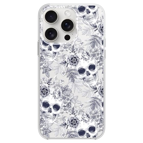 White Floral Skulls