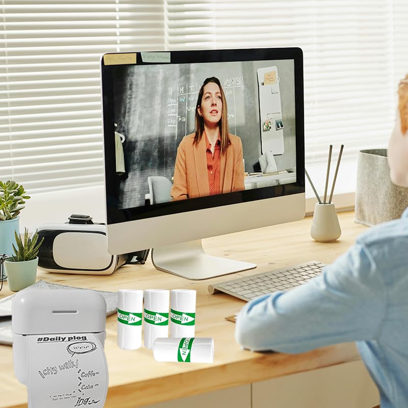 25PCS Mini Thermal Printer Paper Stickers - 5.7 x 2.5cm for Photos, Journals, Notes & To-Do Lists - Perfect for Labeling, Organizing & DIY Crafts