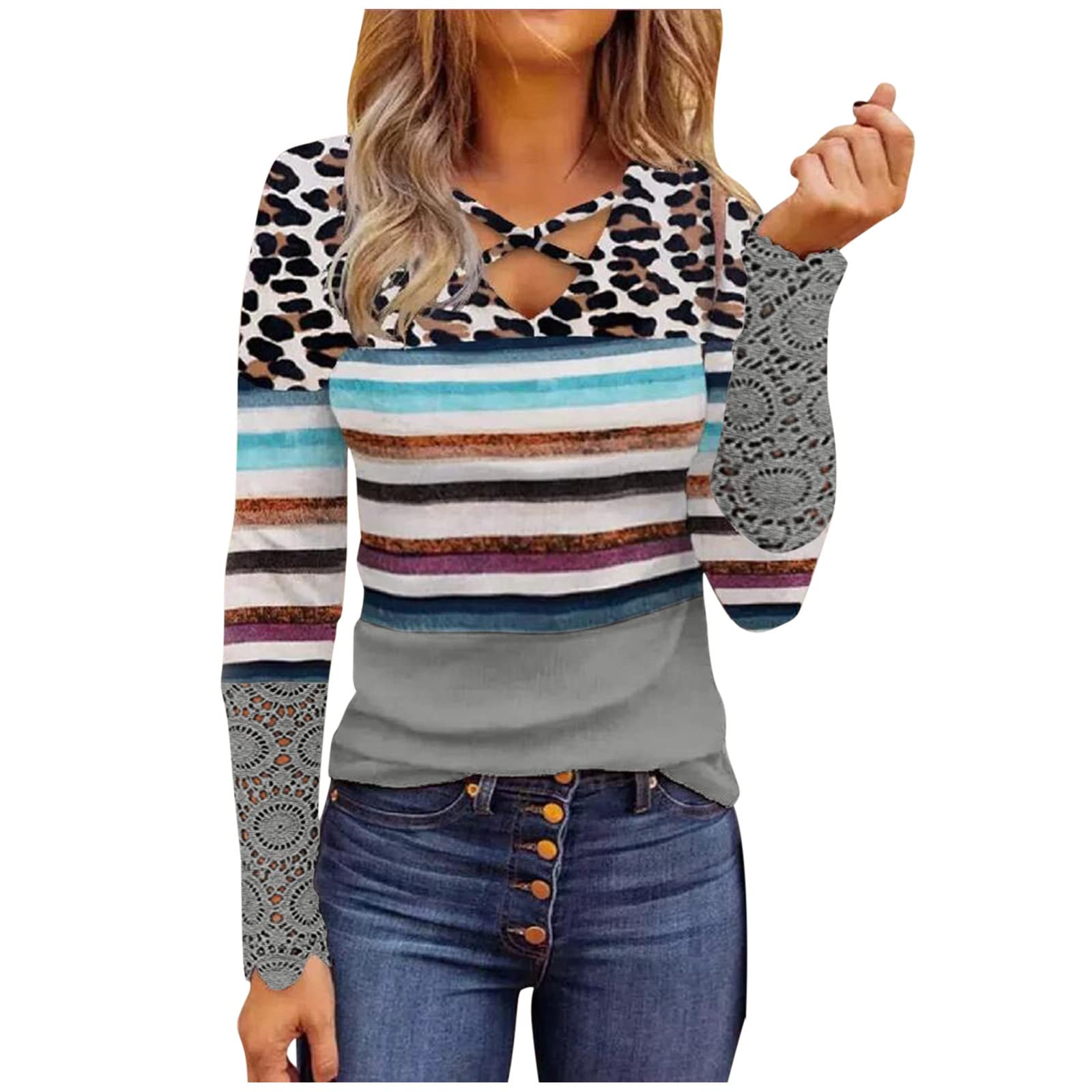 Plus Size Women's Long Sleeve Crewneck T-Shirts - Fall Tunic Tops & Basic Tee Blouses | Comfortable Casual Wear for Work, Office & Everyday Outfits