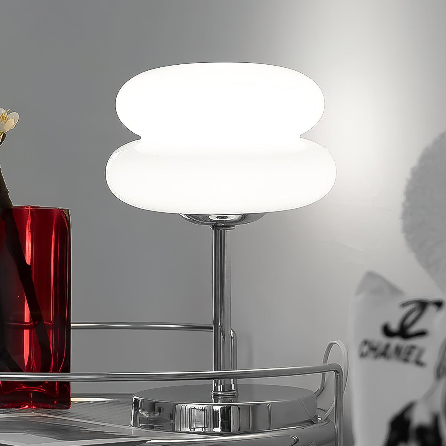 Saturn Glide Modern Glass Table Lamp - Elegant Bedside & Living Room Lighting for Home & Office Decor