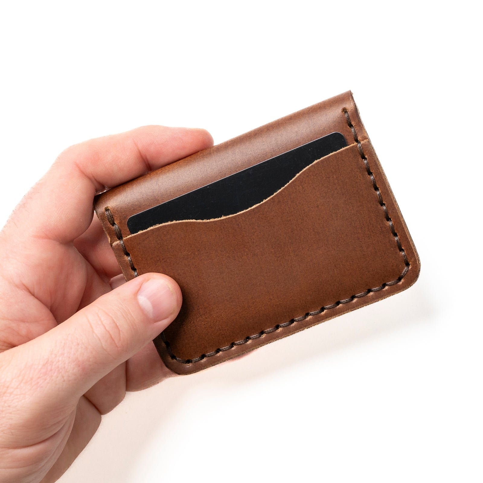 Genuine Leather 5 Card Holder Wallet - Slim RFID Blocking Minimalist Wallet for Men & Women - Perfect for Everyday Use, Travel, and Business