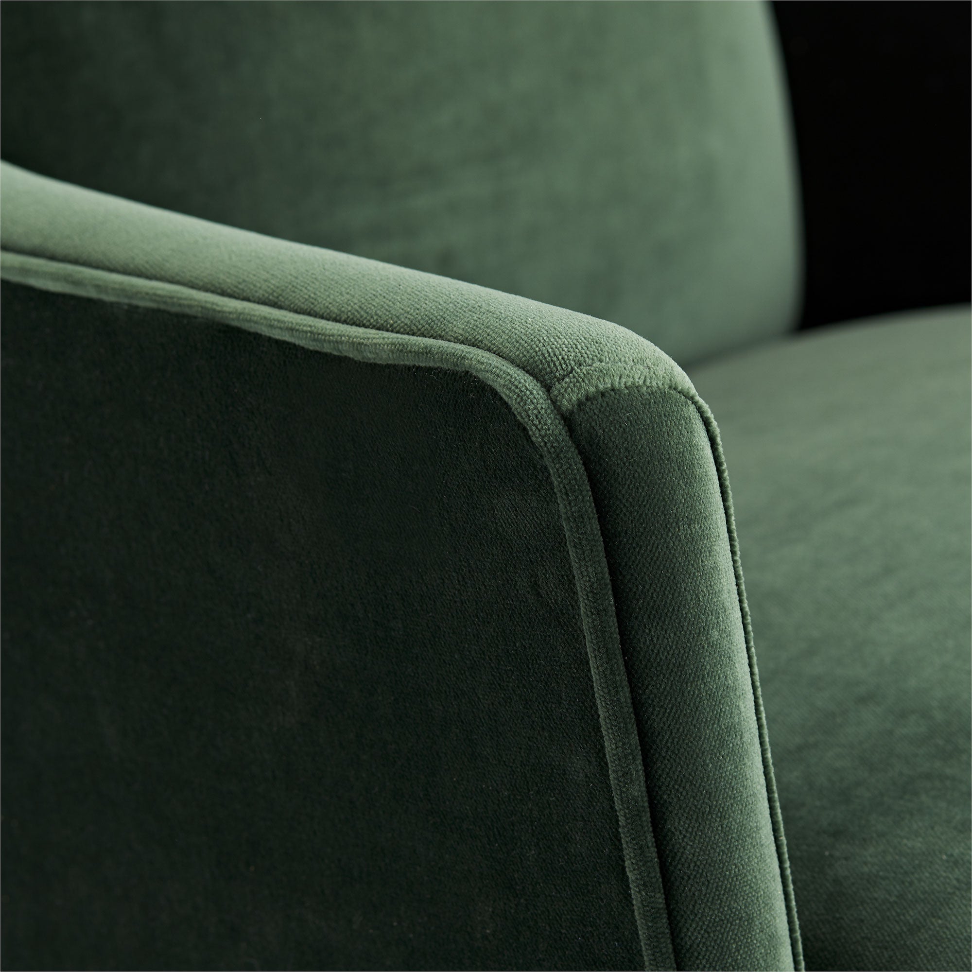 Budelli Wing Chair in Forest Velvet - Luxurious Velvet Accent Chair for Living Room, Bedroom, or Office - Perfect Reading Chair & Cozy Lounge Seating
