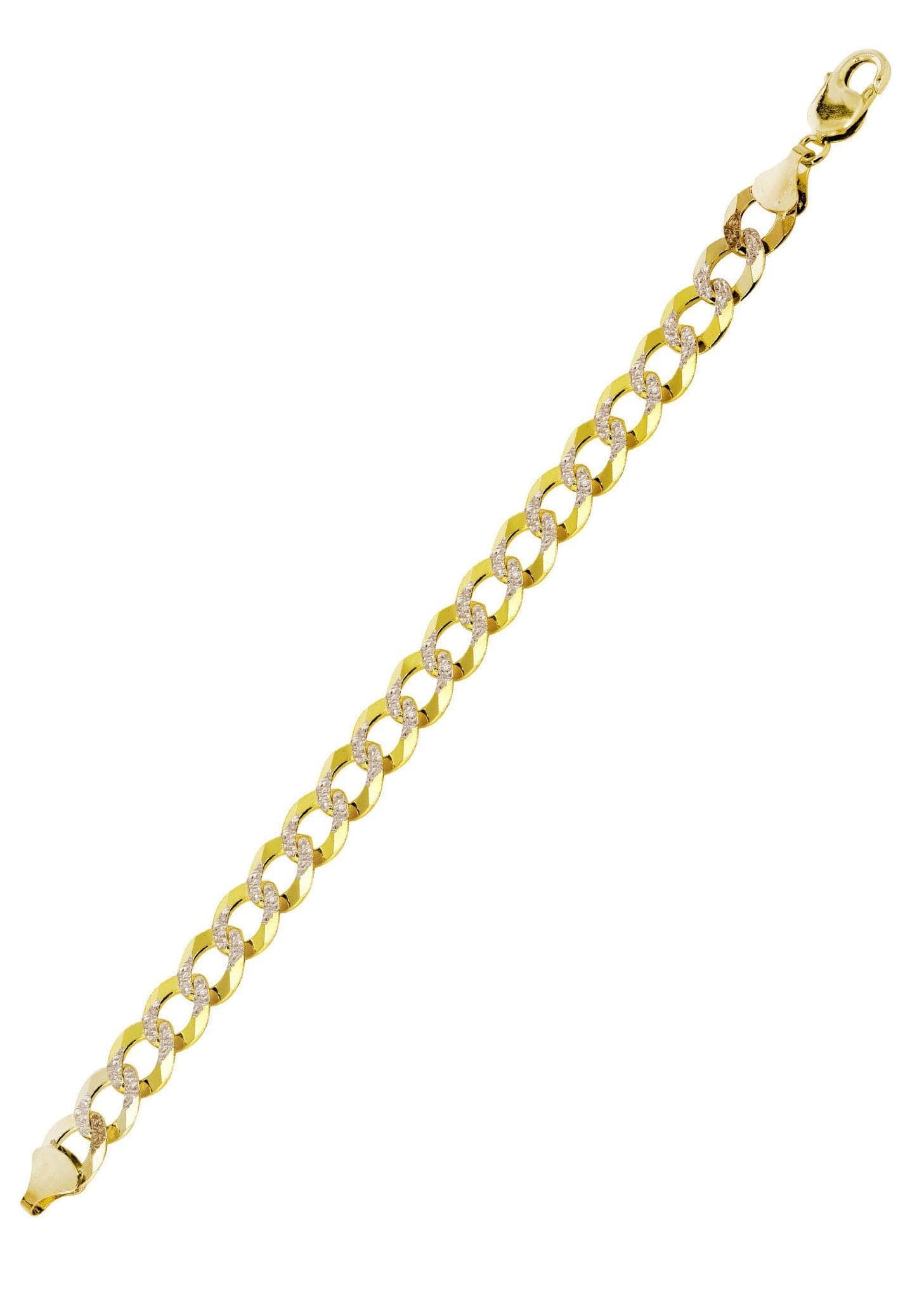 14K Gold Cuban Link Bracelet for Women - Diamond Cut Semi-Solid Chain Bracelet - Perfect for Everyday Wear, Gifts & Special Occasions