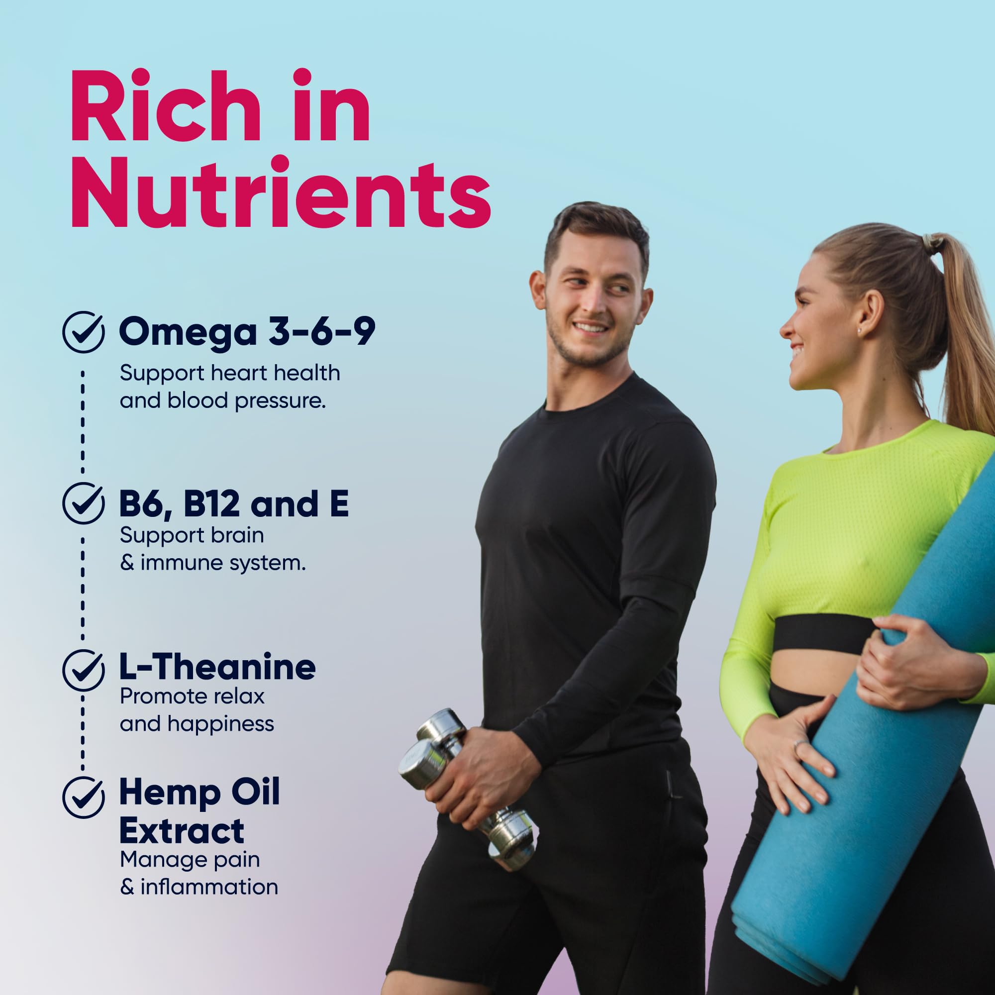 Premium Organic Gummies for Adults - Gluten Free Vitamin Supplement for Men & Women - Boost Energy & Immunity for Workout & Daily Wellness