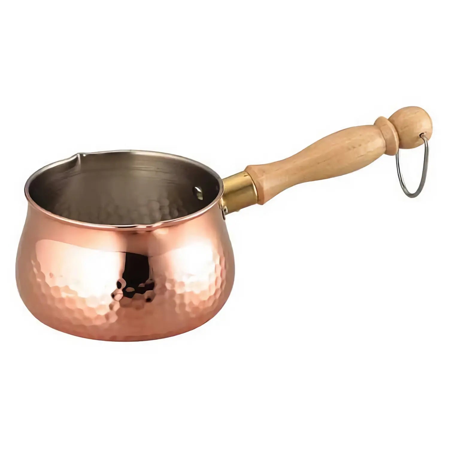Premium Asahi Copper Milk Pan - 1.5 Quart Non-Stick Saucepan for Perfect Custards, Hot Chocolate & More - Ideal for Home Cooking, Baking & Gourmet Recipes