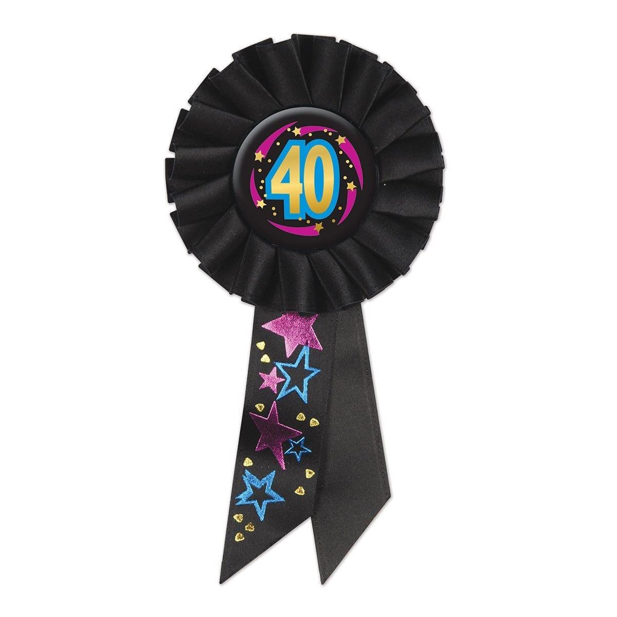 40 Years Achievement Award Ribbon - Customizable Recognition Ribbon for Milestone Celebrations, Anniversaries, and Employee Awards